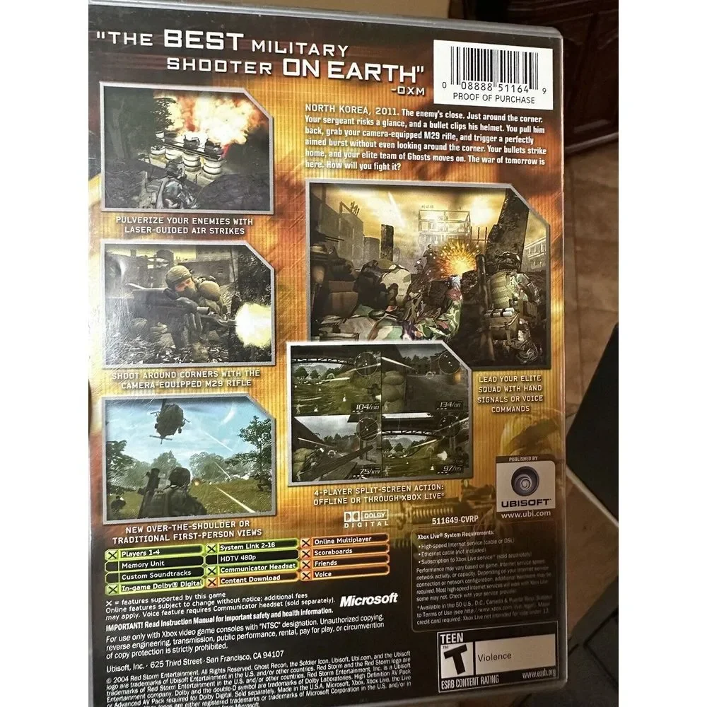 Xbox Tom Clancy's Ghost‎ Recon 2 Video Game (Microsoft Xbox, 2004)